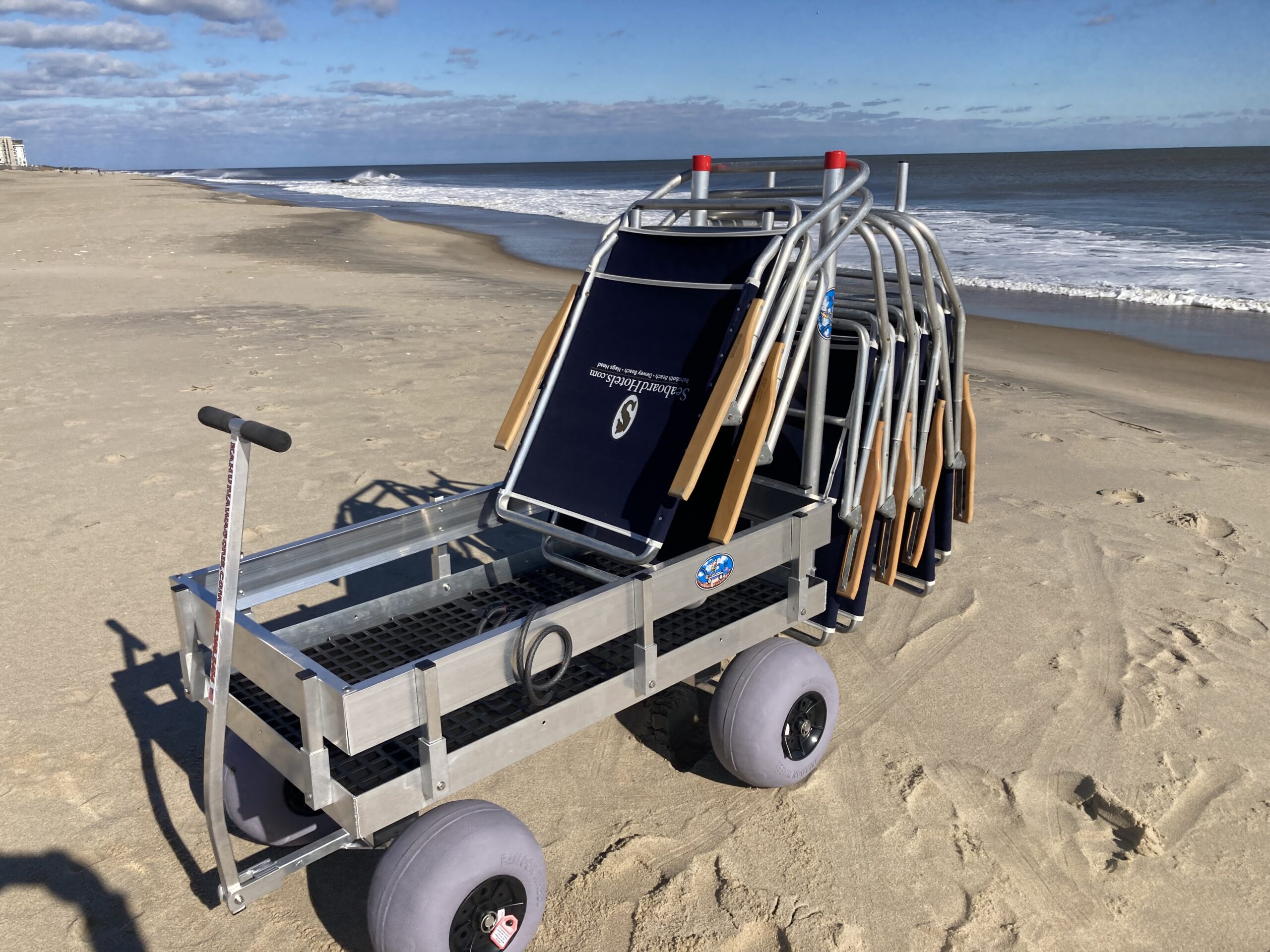 beach trolley & chairs